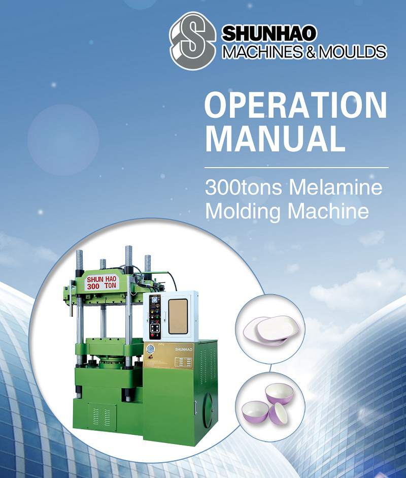 manual de operação para máquina de talheres de melamina