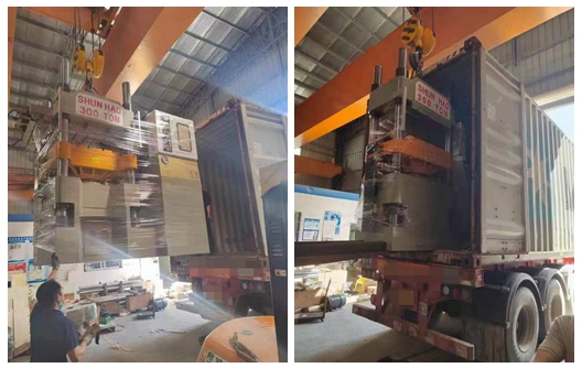 Remessa de máquinas de moldagem de melamina de 300 toneladas: cor única e cor dupla
    