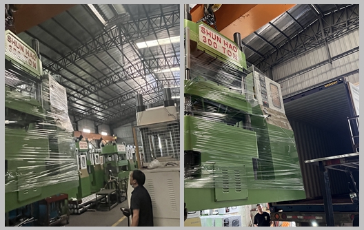 Remessa de máquinas para louças de melamina de 300 toneladas da fábrica de Shunhao