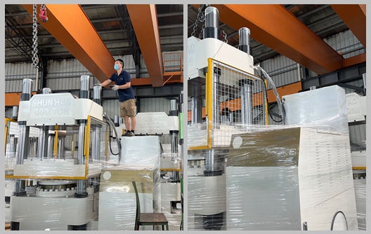 Máquinas de moldagem hidráulica personalizadas Grey 600T entregues.