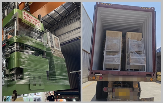 Remessa de máquinas de prensagem e pré-aquecimento de louças de melamina de 300 toneladas