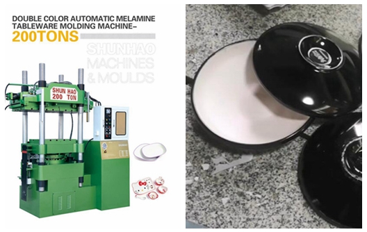 Atualização tecnológica: Máquina de moldagem de melamina de duas cores
    